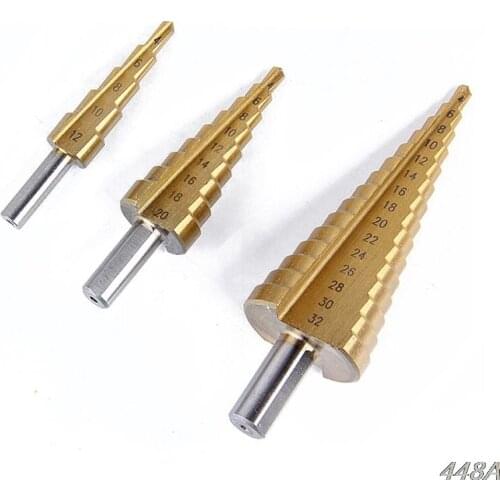 HSS Step Drills Bit Tool Set Triangle Handle Metal Drill Bit Cutter 4-12/20/32mm New 2020