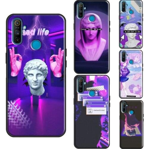 Vaporwave Glitch Aesthetics For Realme 8 Pro Q3 6 7 Pro C3 C11 C21 GT Neo Phone Case For OnePlus 9 Pro 7 8 7T 8T Nord