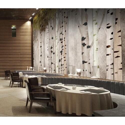 Custom 3d wallpaper Forest Tree Beautiful Restaurant Hotel background wall living room bedroom TV background mural 3d wallpaper