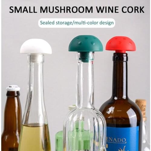1Pcs Creative Silicone Sealing Wine Stopper Household Bottle Stopper Wine Stopper Champagne Stopper Mushroom Wine Bottle Stopper