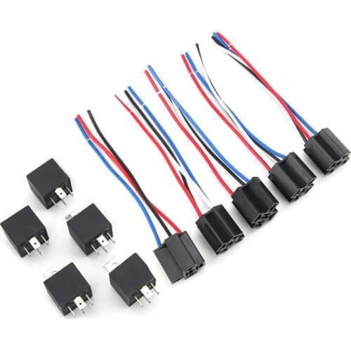 12V Relay 12V Automotive Relay with Pentalobe Waterproof Flame Retardant Socket Universal Car Parts Universal Car Relay