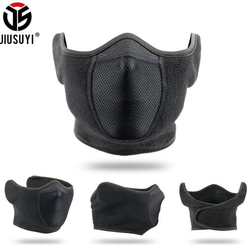 Winter Ear Cover Bandana Thermal Fleece Neck Warmer Mask Scarf Outdoor Skating Hiking Jogging Sport Training Windproof Men Women