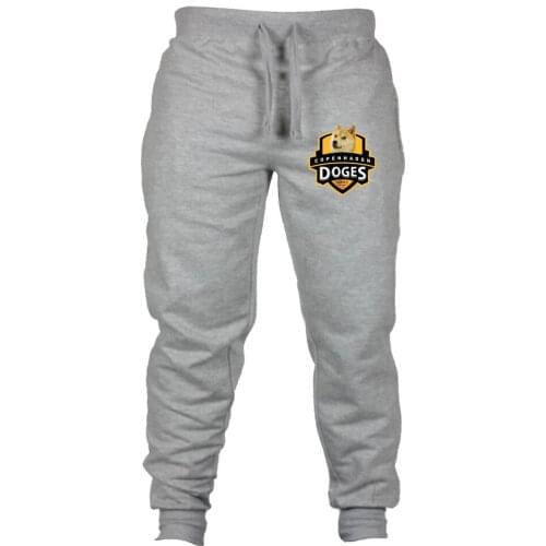 Cartoon anime Doges pants cosplay pants Sweatpants Men Sport Zipper Lashing Belts Casual Loose Sweatpants Drawstring Pants