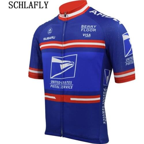 Blue red cycling jersey short sleeve summer bike wear jersey road jersey cycling clothing schlafly Quick Dry