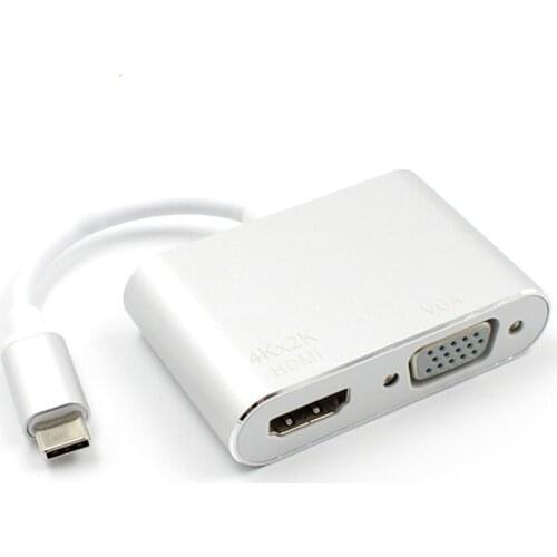 SOONHUA Type C To VGA HDMI Multiport Adapter Converter Plug And Play VGA Adapter Converters For Laptop