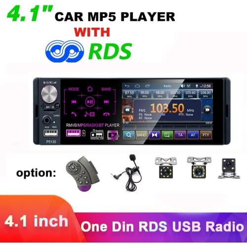 SIXTOP 4.1 Inch 1 Din Universal Car Radio HD Autoradio Multimedia Player Bluetooth Auto audio Car Stereo RDS Dual USB Micphone