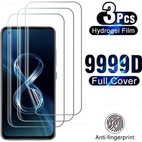 3Pcs Full Cover Protective Film For Asus ZenFone 8 8 Flip Hydrogel Soft Film For asus zenfone8 8Flip Screen Protector Not Glass