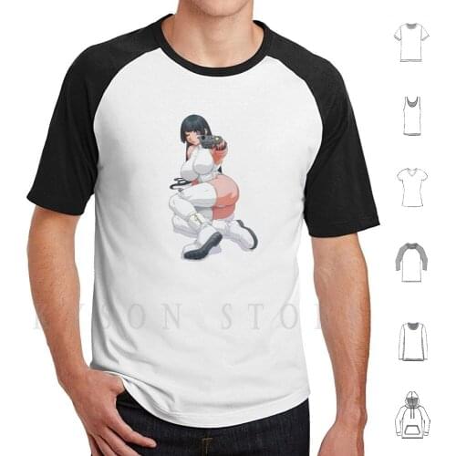 Sexy Anime Girl With Gun T Shirt Men Cotton Anime Girls Anime Girl Gun Manga Hentai Waifu Anime Series Japan