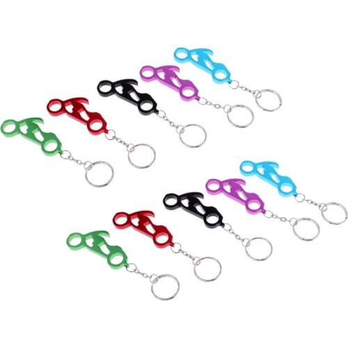 10 Pcs Small Keychain Bottle Opener Keyring Key Chain Metal Beer Bar Tool Claw