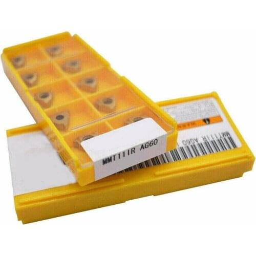 10PCS MMT11IR AG60 Indexabl Carbide Insert Blade Lathe Threading 11IR 1/4" AG60