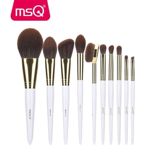 MSQ 10pcs Makeup Brushes Set Powder Eyeshadow Foundation Eyebrow Cosmetics Synthetic Hair pincel maquiagem Maku Up Brushes Tools