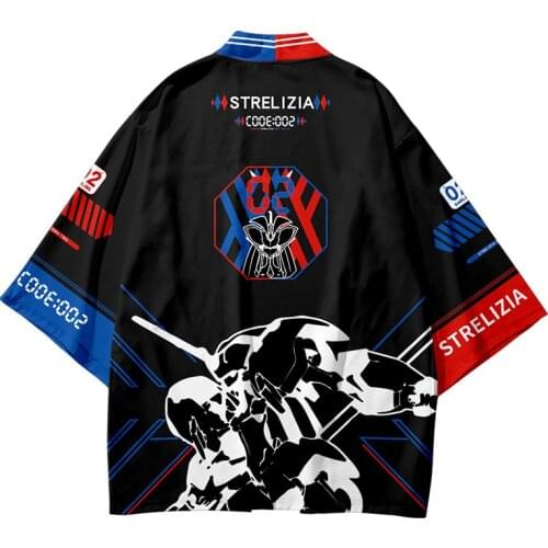 2021 Anime darling in the franxx 3D Print Kimono T Shirts Men Women Summer Cardigan Harajuku Style Casual Hip Hop Boys Tees