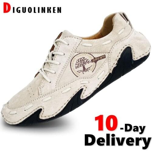 Big Size Men Casual Shoes Loafers Soft Man Leather Shoes Driving Mens Sneakers Cow Suede Leather Mocassin Spring No-slip 2020
