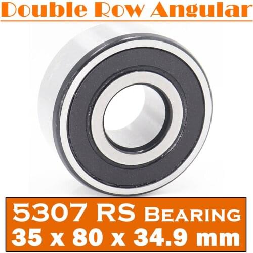 5307 2RS Bearing 35 x 80 x 34.9 mm ( 1 PC ) Axial Double Row Angular Contact 5307RS 3307 2RS 3056307 Ball Bearings
