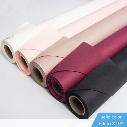 60cmx10yards Solid Color Waterproof Flower Wrapping Paper Gift Kraft Paper Christmas New Year Party Packing Paper Supply
