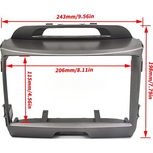 9 inch Car Radio Fascia for KIA SPORTAGE 2010-2015 Stereo Panel Dash Installation Kit Double Din Frame GPS DVD Bezel