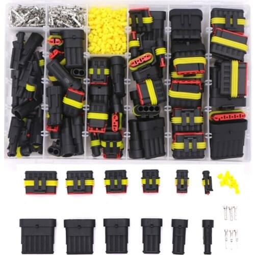 Durable Accessories Car Automotive Waterproof HID-Electrical Wire Connector Plug Kit Truck Harness 1-6 Pin Way 300V 12A