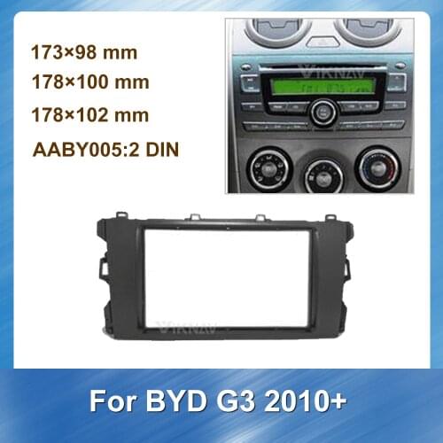 2DIN Car Radio Frame Audio frame for BYD G3 2010+ Car DVD Plastic Frame Fascia Auto Radio Multimedia Stereo DVD
