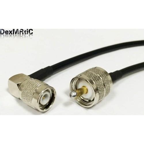 Wireless Router Cable TNC male right angle To UHF type male PL259 Pigtail cable RG58 50CM/100CM wholesale