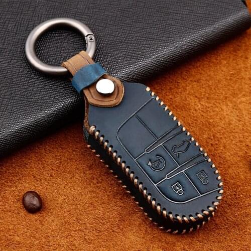 Car key cover case fob for Jeep Grand Cherokee Renegade Chrysler 300C Fiat Freemont Compass Patriot Dodge Journey car key bag