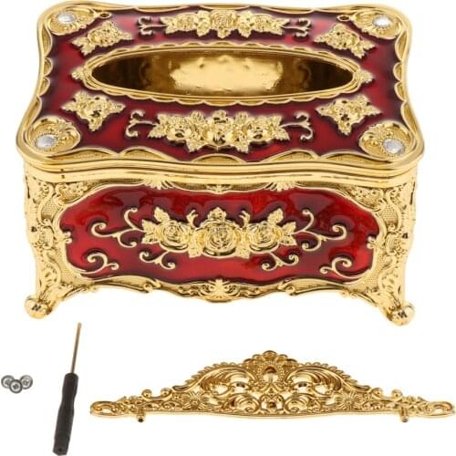 European Style Living Room Tissue Box Holder Cover Luxury Napkin Storage Case Acrylic Paper Holders for Home Hotel Car