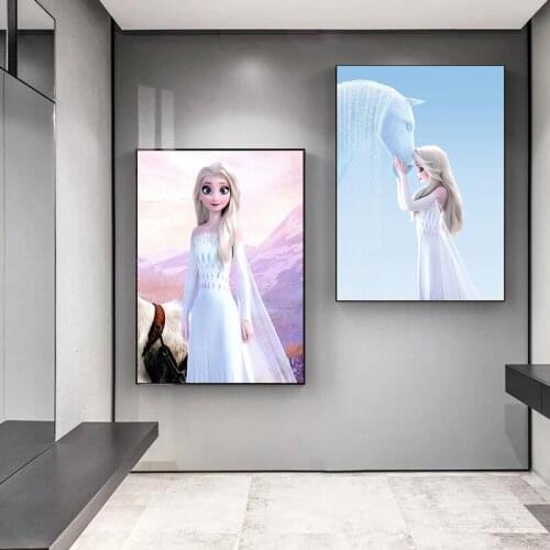 Disney Frozen Cartoon Anime Canvas Painting Abstract Movie Posters and Prints Wall Art Pictures for Living Room Decor Unframed