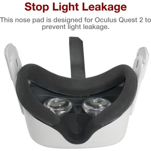 For Oculus Quest 2 VR Headset Black Silicone Nose Pad Shading Cover Cushion Eye Mask Support Holder For Quest2 VR Accessories