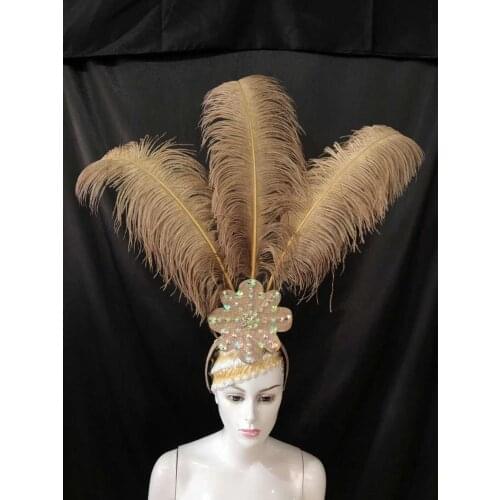Latin dance Samba accessories Fashion exquisite headdress feathers Delicate dance shows accessories