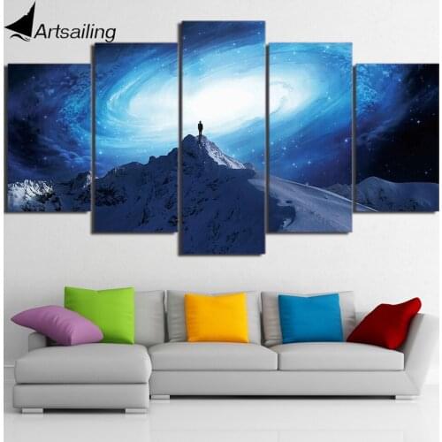 HD Printed 5 Piece Canvas Art Lonely Mood Wall Pictures for Living Room Modern Free Shipping Canvas Painting Posters NY-7419C