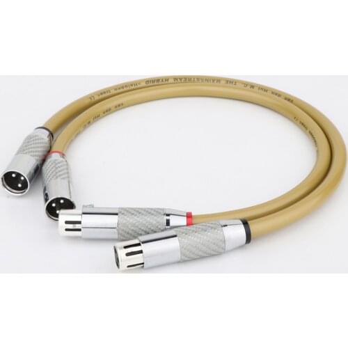 HI-END D102MKIII Silver Plated XLR Balanced Cable, HIFI XLR Male to Female Audio Cable,Carbon Fiber Plug XLR Interconnector Wire