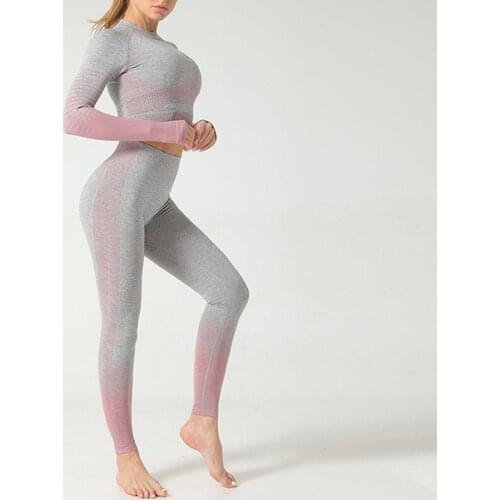 2 Piece Push Up Leggings And Top bra Yoga Set Tracksuit For Women Workout Gym Clothing Sport Clothes Gym Sets Womens SportsWear