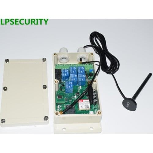 LPSECURITY 2G 4G 7 relays GSM Controller SMS Call Remote Control Switch ON OFF Garage Door Gate Opener Light Curtain Motor Pump