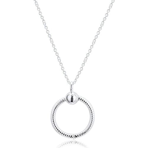Moments Medium O Necklaces Pendants 100% 925 Sterling Silver Jewelry Free Shipping