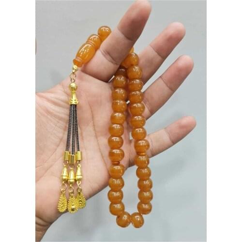 Islamic Tasbih Muslim Rosary Beads 33 Prayer Rosary For Men Bracelet For Men Accessory amber oltu amber stone Handmade Turkey