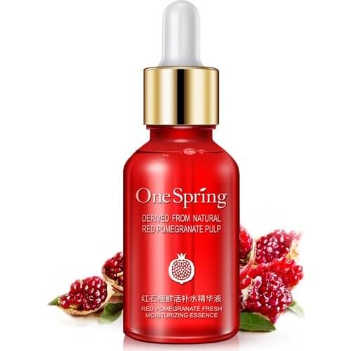 Natural Red Pomegranate Extract Essence Liquid Female Face Skin Care Anti-aging Sleep Nourishing Moisturizing Serumr