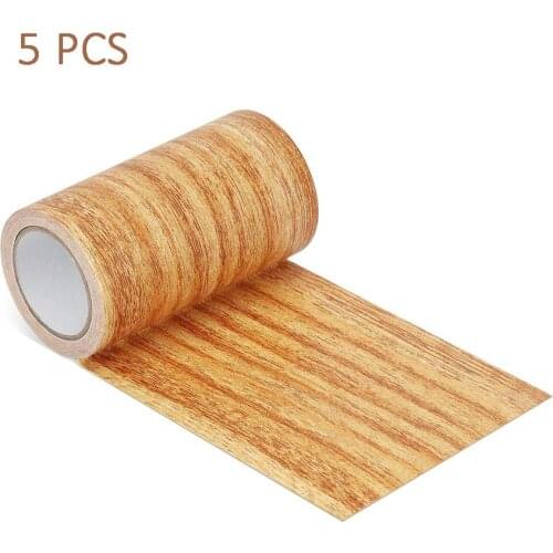 New 5PCS/set Repair Tape Patch Wood Textured Adhesive For Door Floor Table And Chair Furniture Repair Tool Decorative Borders