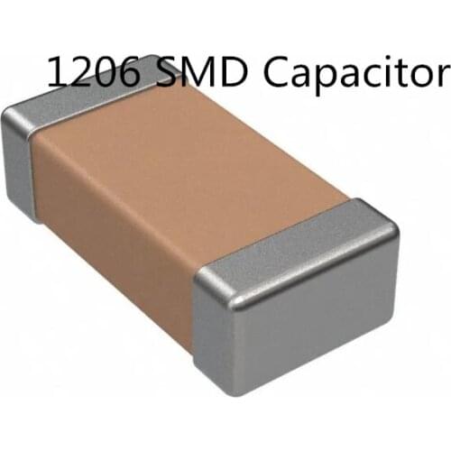 Original Ceramic Capacitor 1206 SMD capacitor 100nf 50V 104K 100pcs X7R
