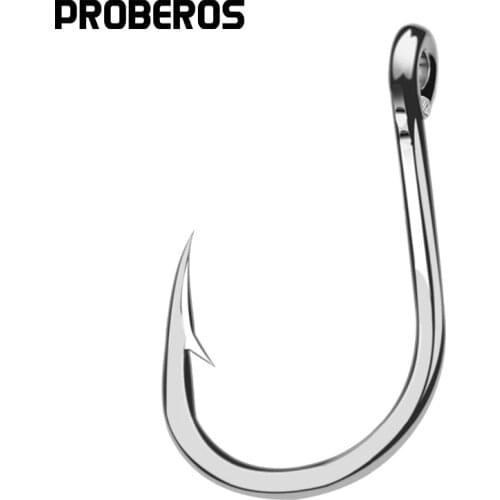 PROBEROS Saltwater Fish Hook 20pcs/lot 1/0-13/0 stainless steel Jigging Hook Jig Big Fishing Hook