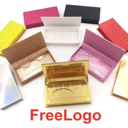 Fine flash wholesale eyelash packaging box free logo label lash boxes packaging faux mink lashes strips empty case bulk makeup