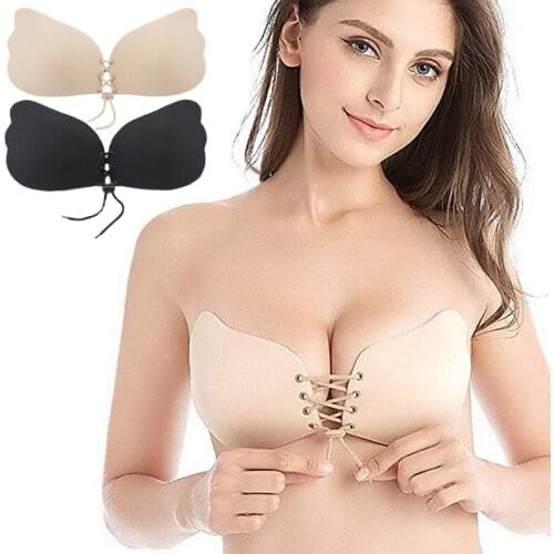Sexy Sticky Bra Silicone Push Up Bras For Women Breast Paste Strapless Bandage Invisible Bra Intimates Accessories Self Adhesive