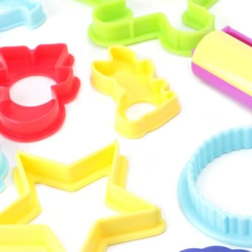 18x Mixed Plastic Plasticine Clay Dough Cutters Moulds Childrens Modelling Tools Y4UD