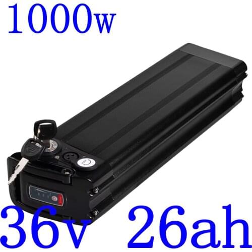 36V Lithium Battery 36V 10Ah 13Ah 15Ah 18Ah 20Ah 25Ah 26Ah Silver Fish Electric Bike Battery for Bafang 8Fun 500W 1000W Motor