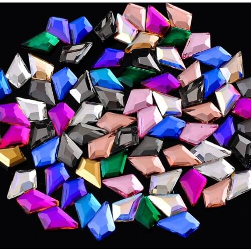 20pcs Arrow Shape 3D Nail Rhinestones Crystal Flatback Glass Stones Manicure Nail Arts Decorations Charm Gem Jewelry Accessories