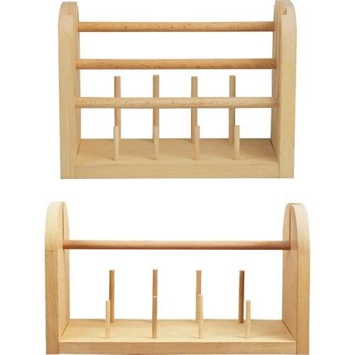 8-Spool Thread Rack, Wooden Spools Holder Thread Organizer for Embroidery Sewing Quilting, Household DIY Cloth Jewelry Making