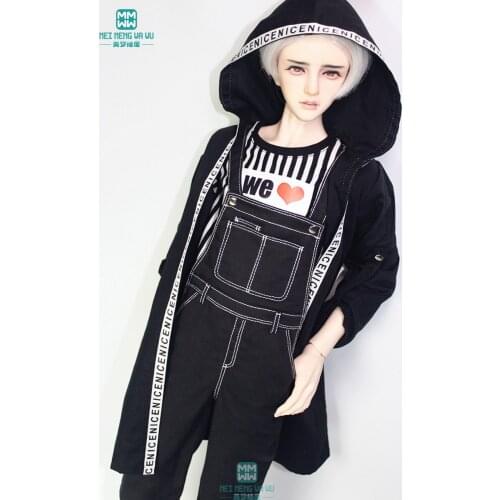 BJD accessories doll clothes for 70cm--80cm BJD uncle plaid casual shirt strap trousers