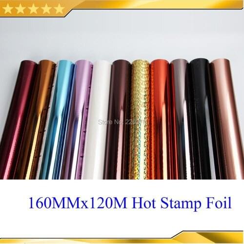 Free Shipping 160MMx120M Golden Color Hot Stamping Foil Heat Transfer Napkin Gilding PVC business Card Emboss