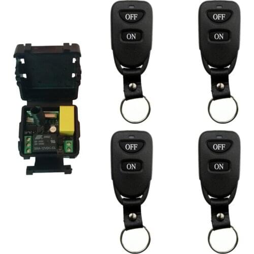 Wireless Remote Control Light Switch AC220V 1CH 10A Relay Output Radio Receiver Module+Belt buckle Transmitter 315Mhz/433Mhz