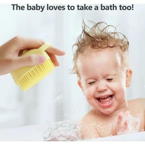 Square Bath Brush Body With Hook Soft Silicone Shower Scrubber Women Wet And Dry Exfoliator Exfoliating Skin Massage For Baby