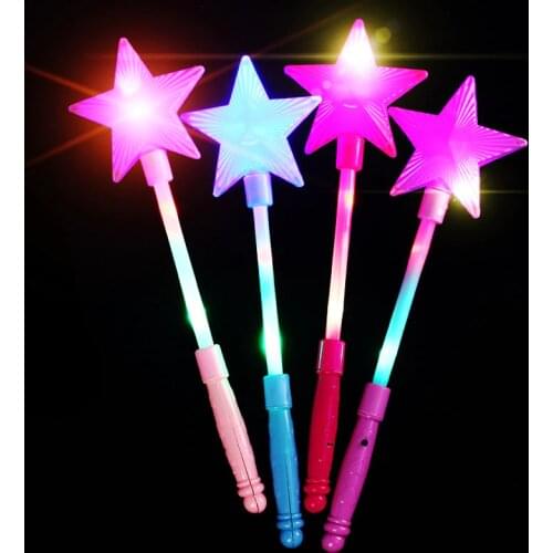 Children Illuminated Toys Five-pointed Star Flash Stick Stars Magic Bar Kids Girl Fairy Star Rod Toy Gifts YH-17