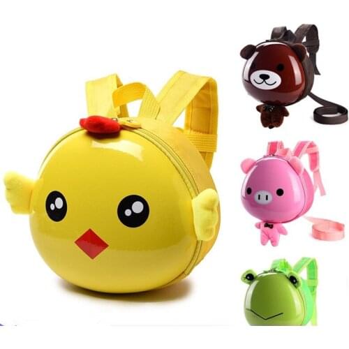 Anti-lost Children Backpack Cute Cartoon Animal EVA Backpack With 100cm Traction Rope Infant Baby Safety Harness Walker Strap